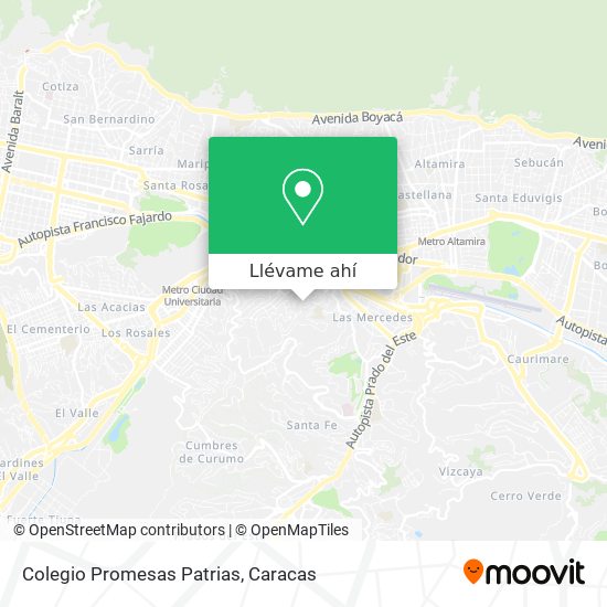 Mapa de Colegio Promesas Patrias