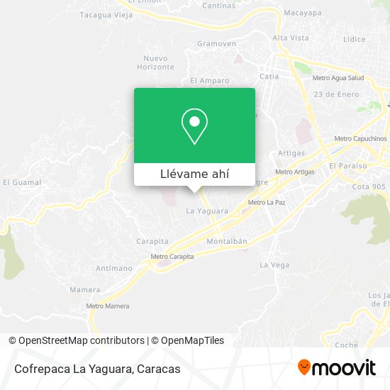 Mapa de Cofrepaca La Yaguara