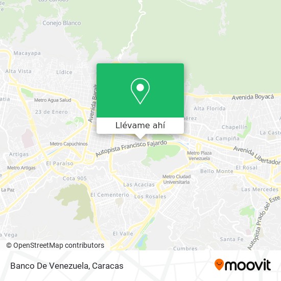 Mapa de Banco De Venezuela