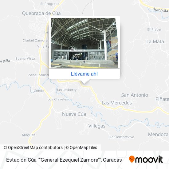 Mapa de Estación Cúa ""General Ezequiel Zamora""