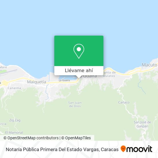 Mapa de Notaría Pública Primera Del Estado Vargas