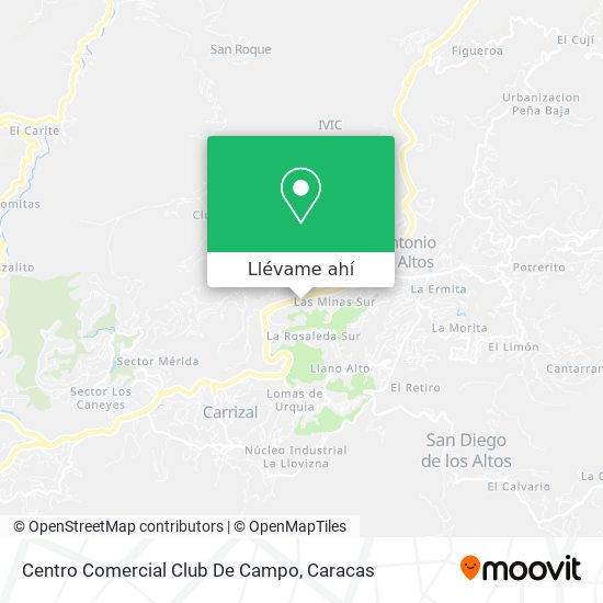 Mapa de Centro Comercial Club De Campo