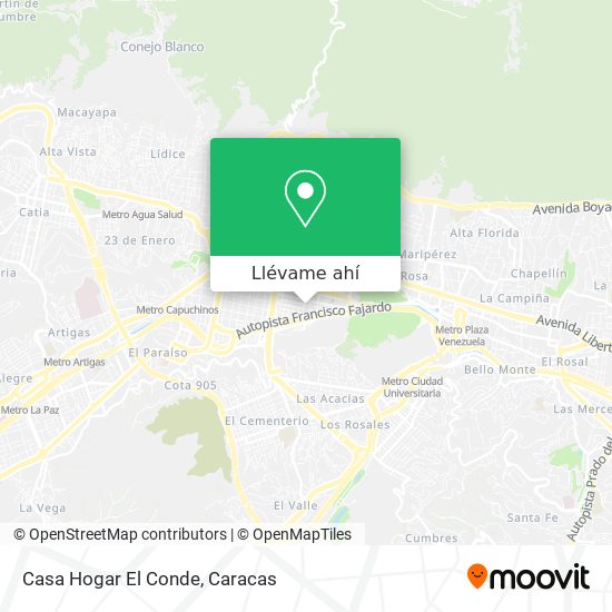 Mapa de Casa Hogar El Conde