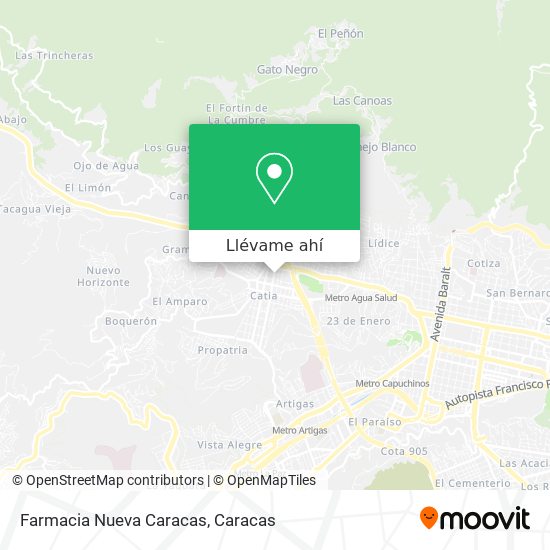 Mapa de Farmacia Nueva Caracas