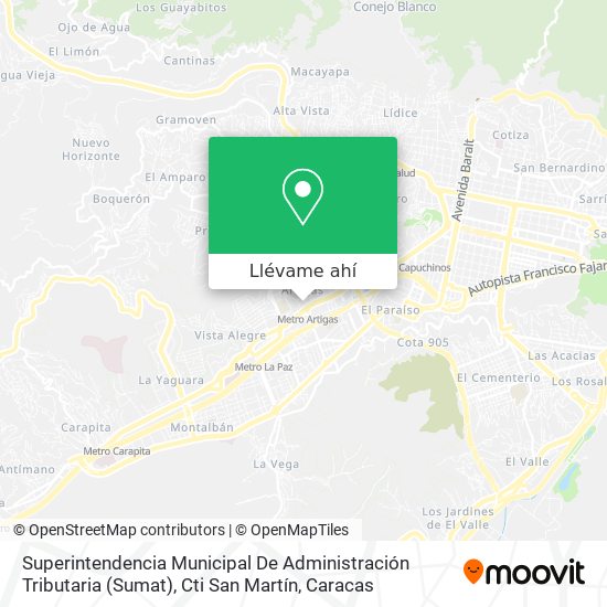 Mapa de Superintendencia Municipal De Administración Tributaria (Sumat), Cti San Martín