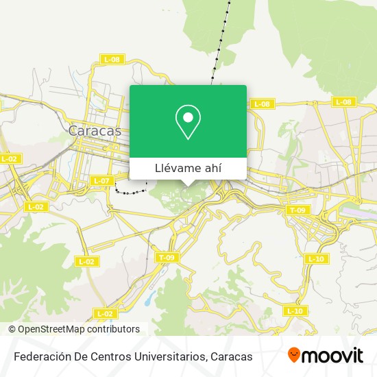 Mapa de Federación De Centros Universitarios