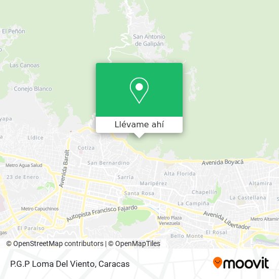 Mapa de P.G.P Loma Del Viento