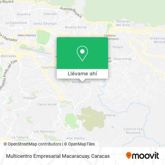 Mapa de Multicentro Empresarial Macaracuay