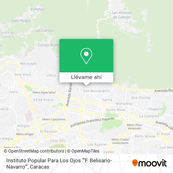 Mapa de Instituto Popular Para Los Ojos ""F. Belisario-Navarro""