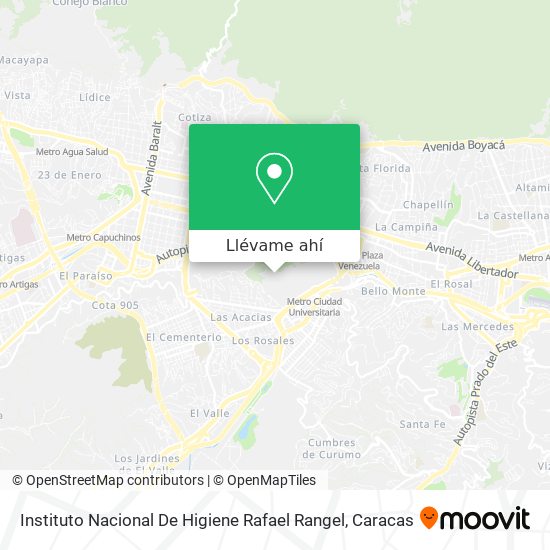 Mapa de Instituto Nacional De Higiene Rafael Rangel