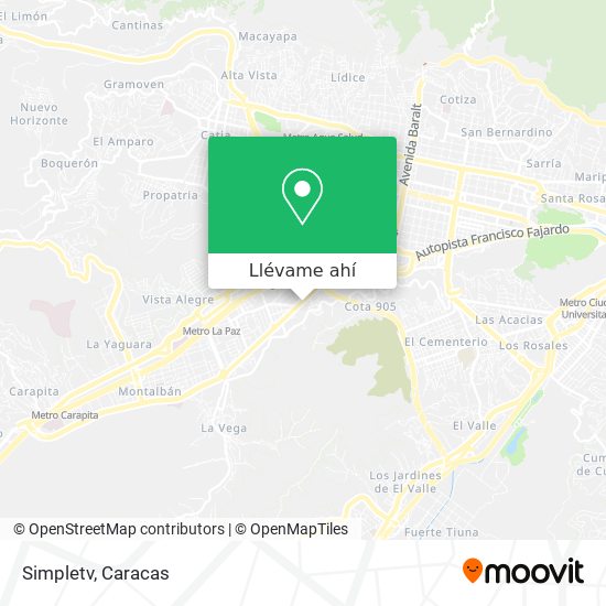 Mapa de Simpletv