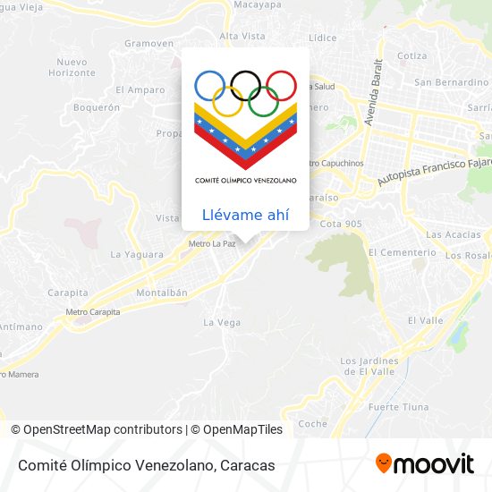 Mapa de Comité Olímpico Venezolano
