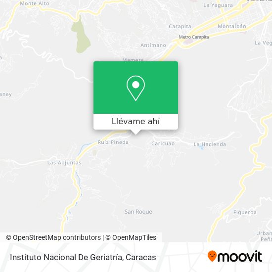 Mapa de Instituto Nacional De Geriatría