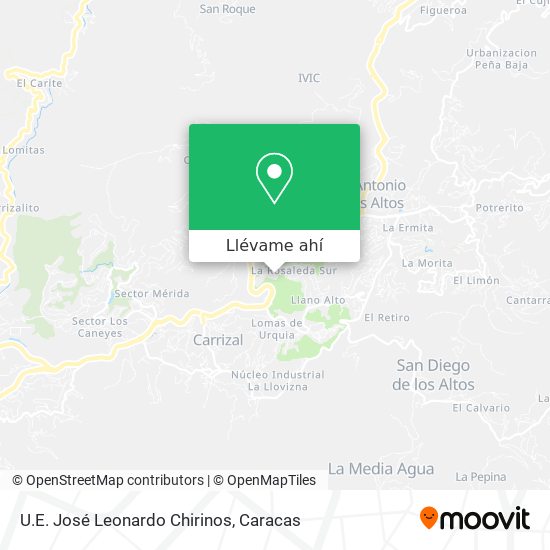 Mapa de U.E. José Leonardo Chirinos