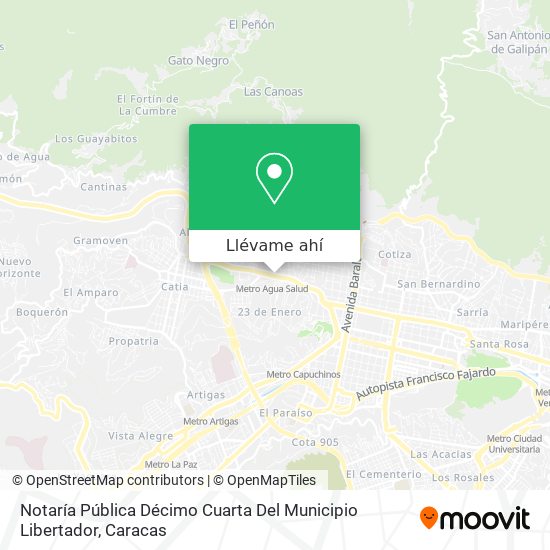 Mapa de Notaría Pública Décimo Cuarta Del Municipio Libertador