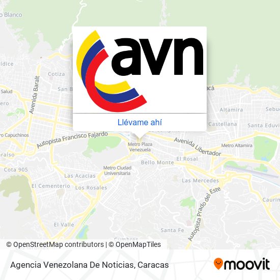 Mapa de Agencia Venezolana De Noticias