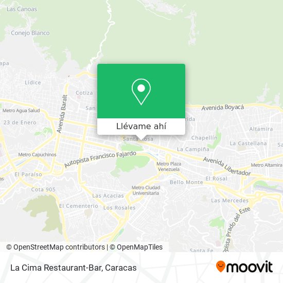 Mapa de La Cima Restaurant-Bar