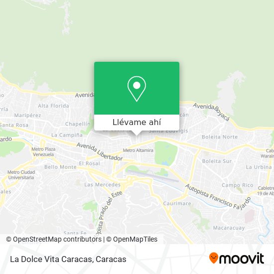 Mapa de La Dolce Vita Caracas