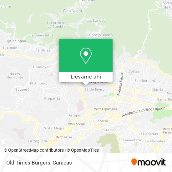 Mapa de Old Times Burgers