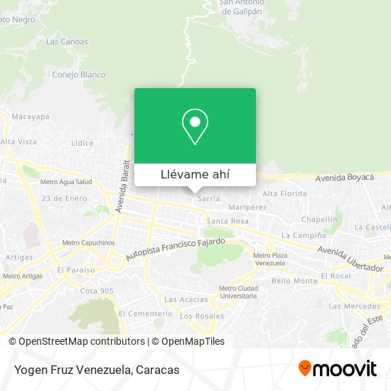 Mapa de Yogen Fruz Venezuela