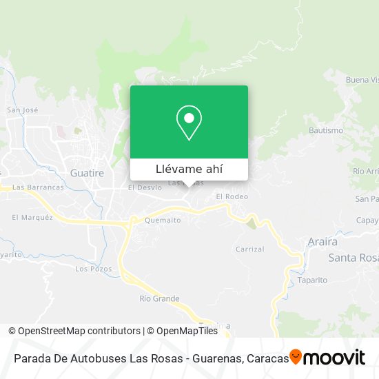 Mapa de Parada De Autobuses Las Rosas - Guarenas