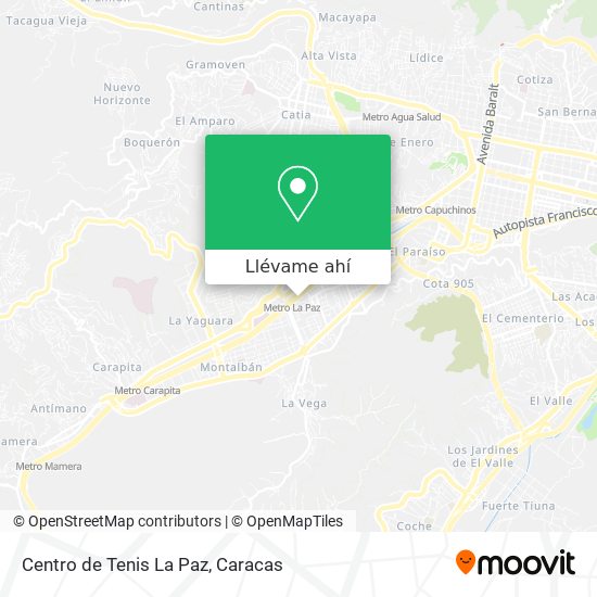 Mapa de Centro de Tenis La Paz