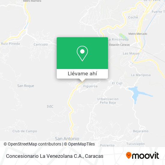 Mapa de Concesionario La Venezolana C.A.