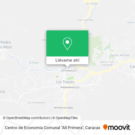 Mapa de Centro de Economía Comunal "Alí Primera"