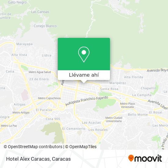 Mapa de Hotel Alex Caracas