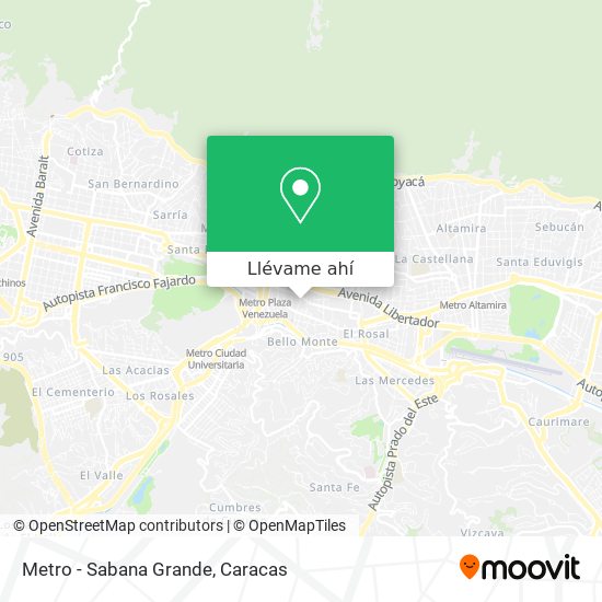 Mapa de Metro - Sabana Grande