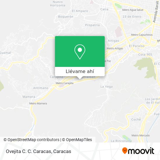 Mapa de Ovejita C. C. Caracas
