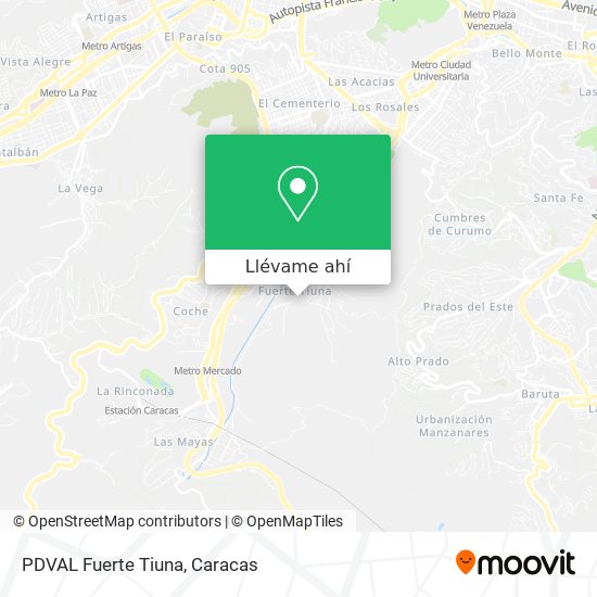 Mapa de PDVAL Fuerte Tiuna