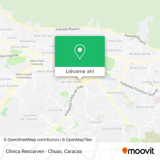 Mapa de Clinica Rescarven - Chuao