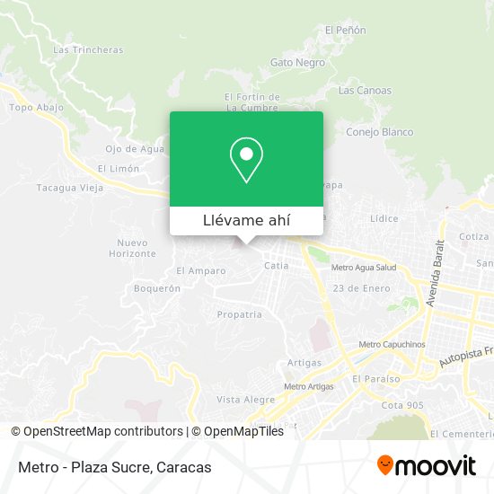 Mapa de Metro - Plaza Sucre