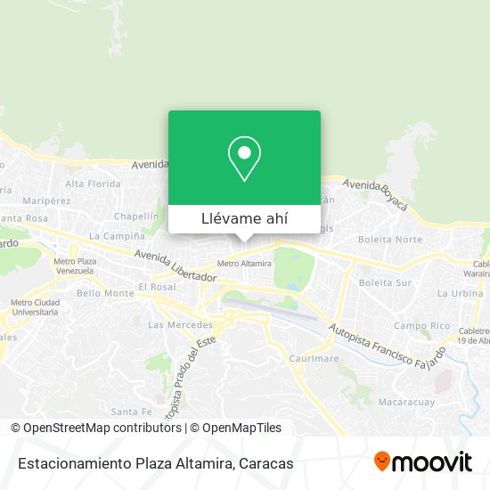 Mapa de Estacionamiento Plaza Altamira