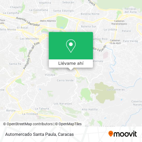 Mapa de Automercado Santa Paula