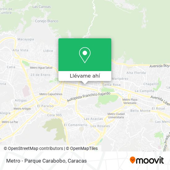 Mapa de Metro - Parque Carabobo