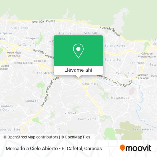 Mapa de Mercado a Cielo Abierto - El Cafetal