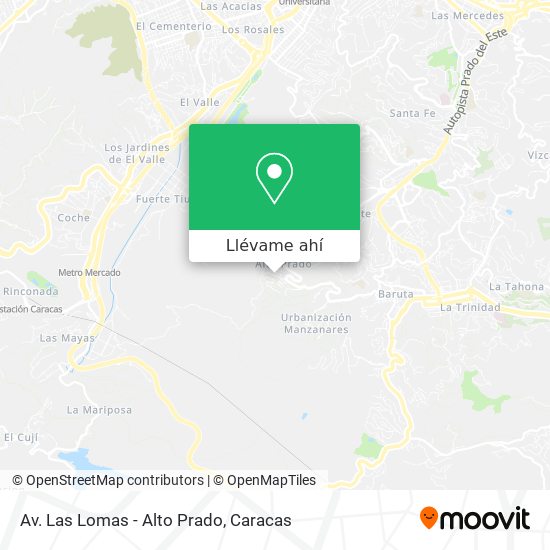 Mapa de Av. Las Lomas - Alto Prado