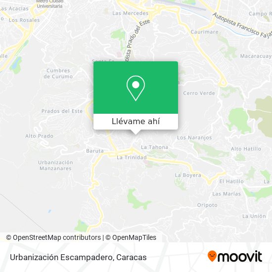 Mapa de Urbanización Escampadero