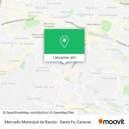 Mapa de Mercado Municipal de Baruta - Santa Fe