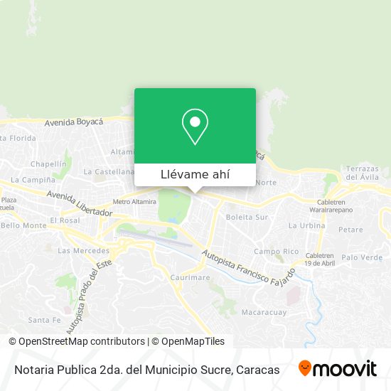 Mapa de Notaria Publica 2da. del Municipio Sucre