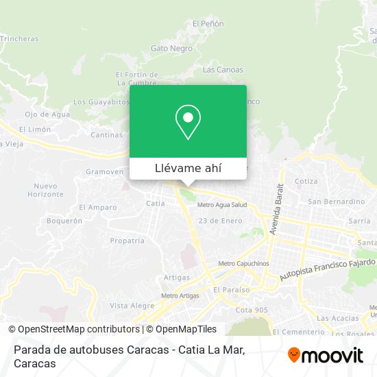 Mapa de Parada de autobuses Caracas - Catia La Mar
