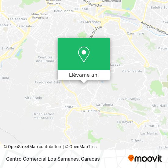 Mapa de Centro Comercial Los Samanes