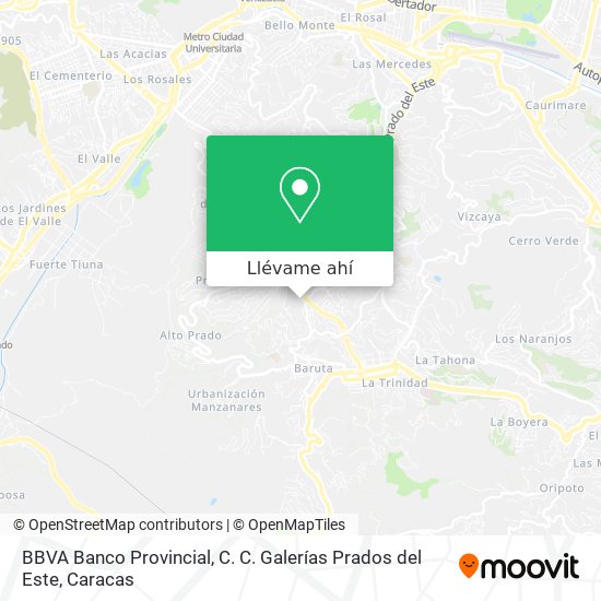 Mapa de BBVA Banco Provincial, C. C. Galerías Prados del Este