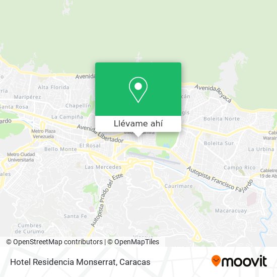 Mapa de Hotel Residencia Monserrat