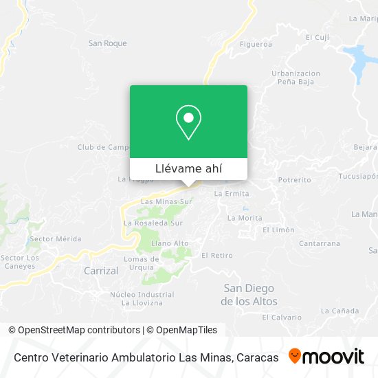 Mapa de Centro Veterinario Ambulatorio Las Minas