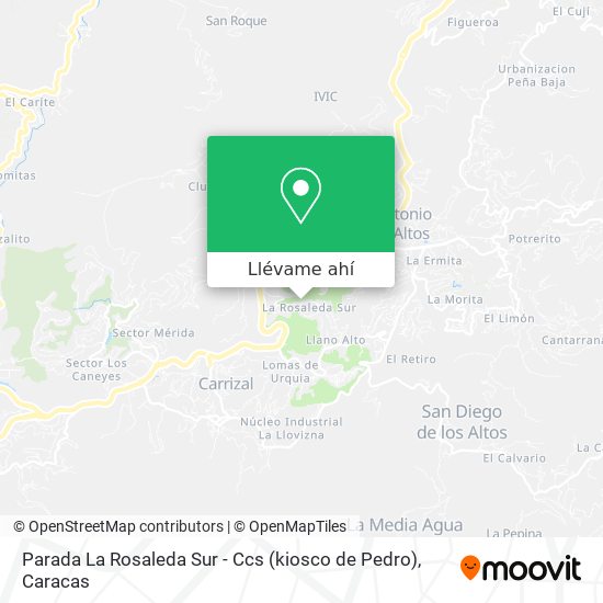 Mapa de Parada La Rosaleda Sur - Ccs (kiosco de Pedro)