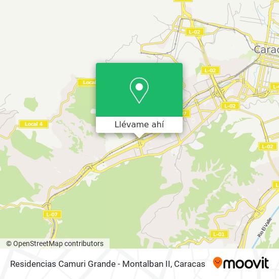 Mapa de Residencias Camuri Grande - Montalban II