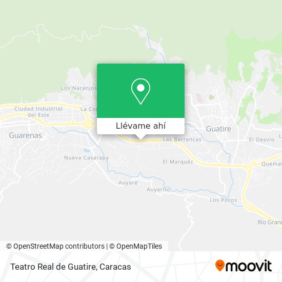 Mapa de Teatro Real de Guatire